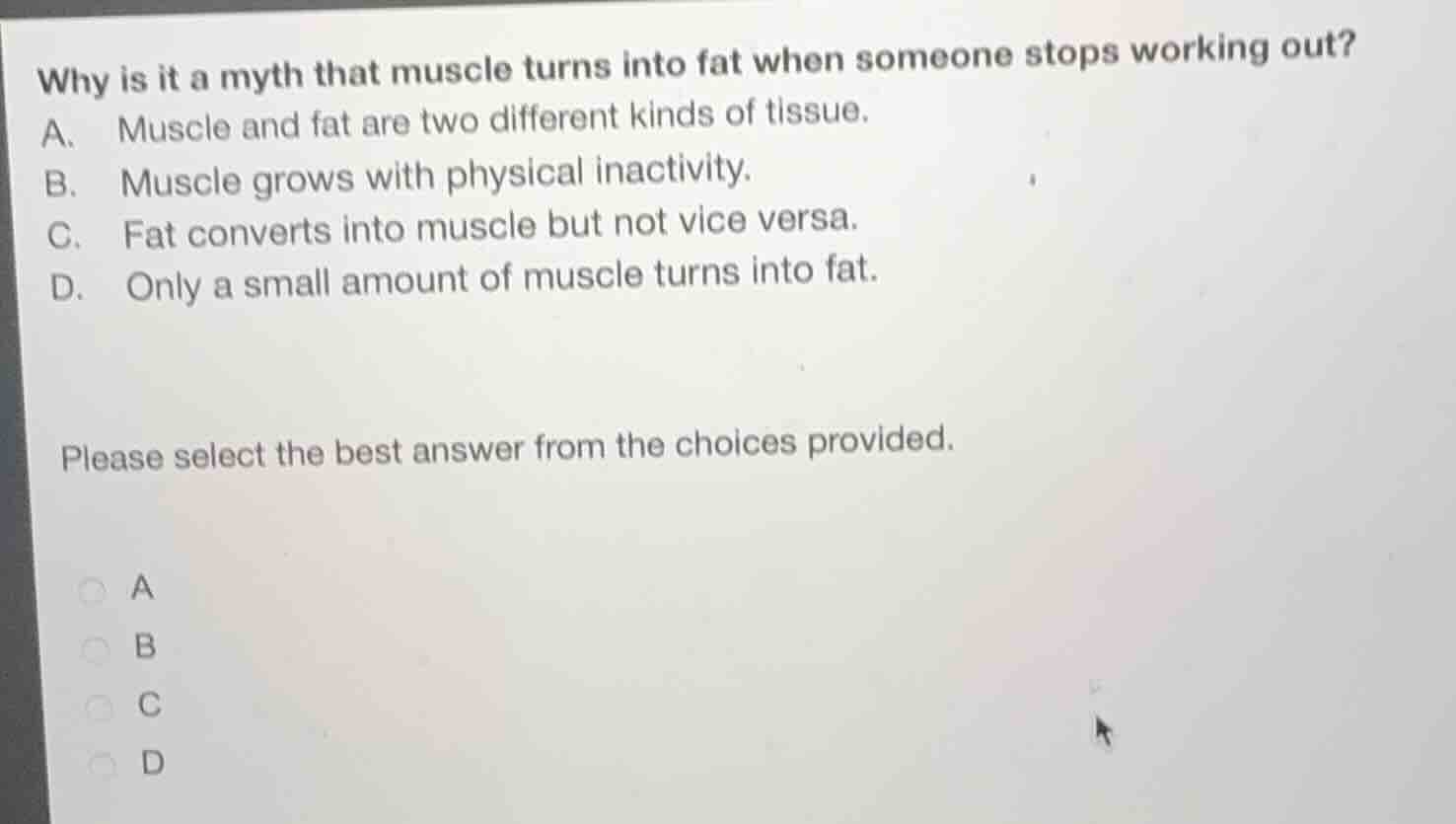 why is it a myth that muscle turns into fat when someone stops working …