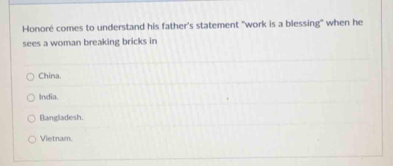 honoré comes to understand his fathers statement \work is a blessing\ w…