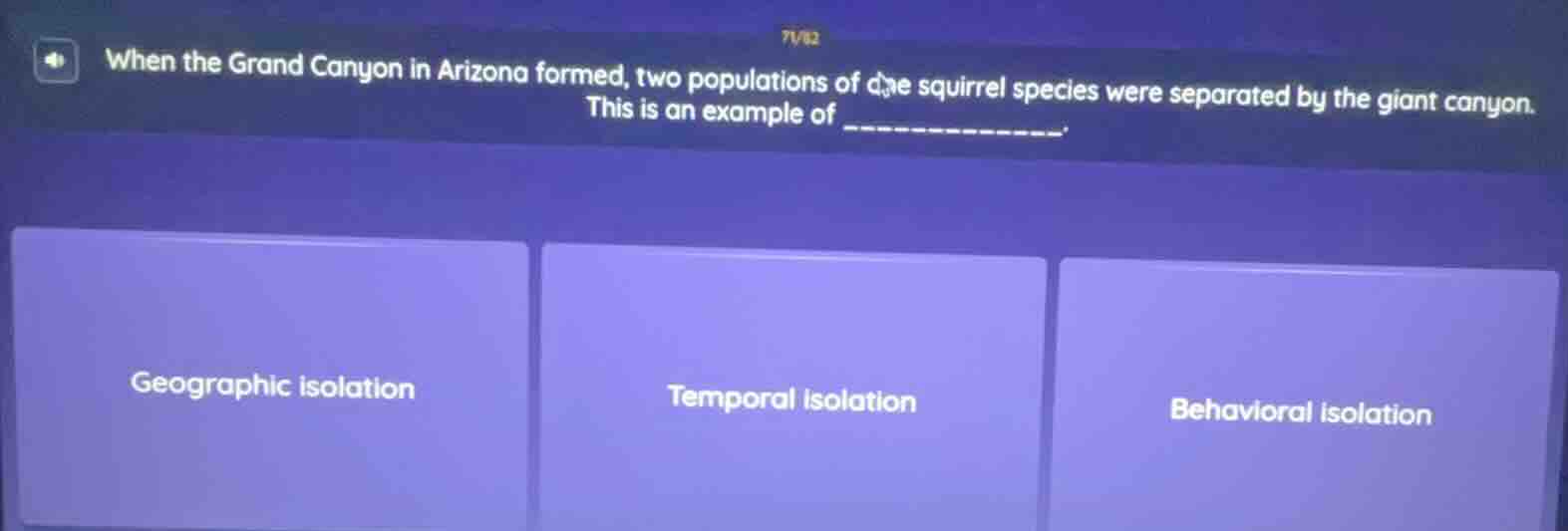 when the grand canyon in arizona formed, two populations of the squirre…