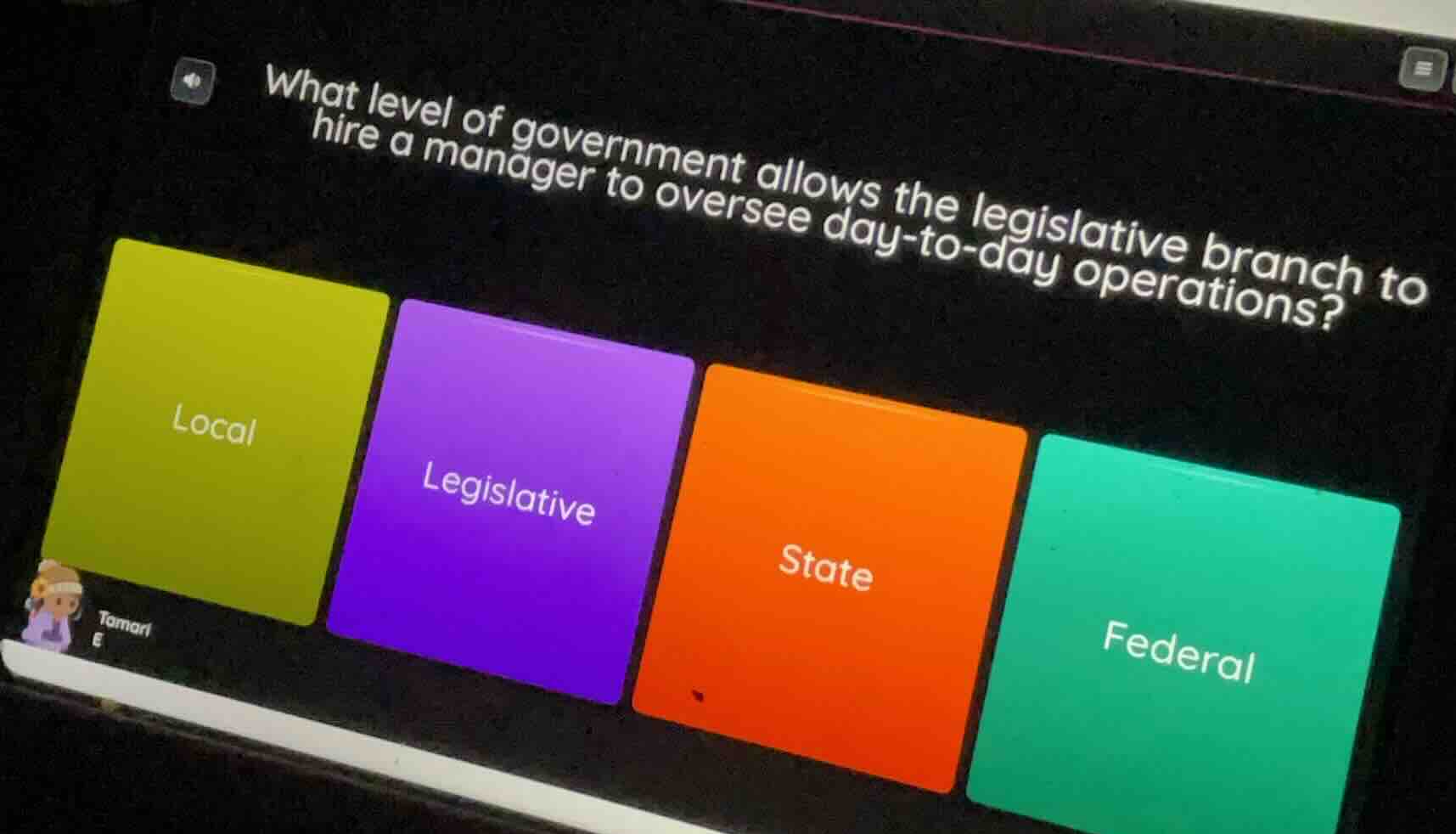 what level of government allows the legislative branch to hire a manage…