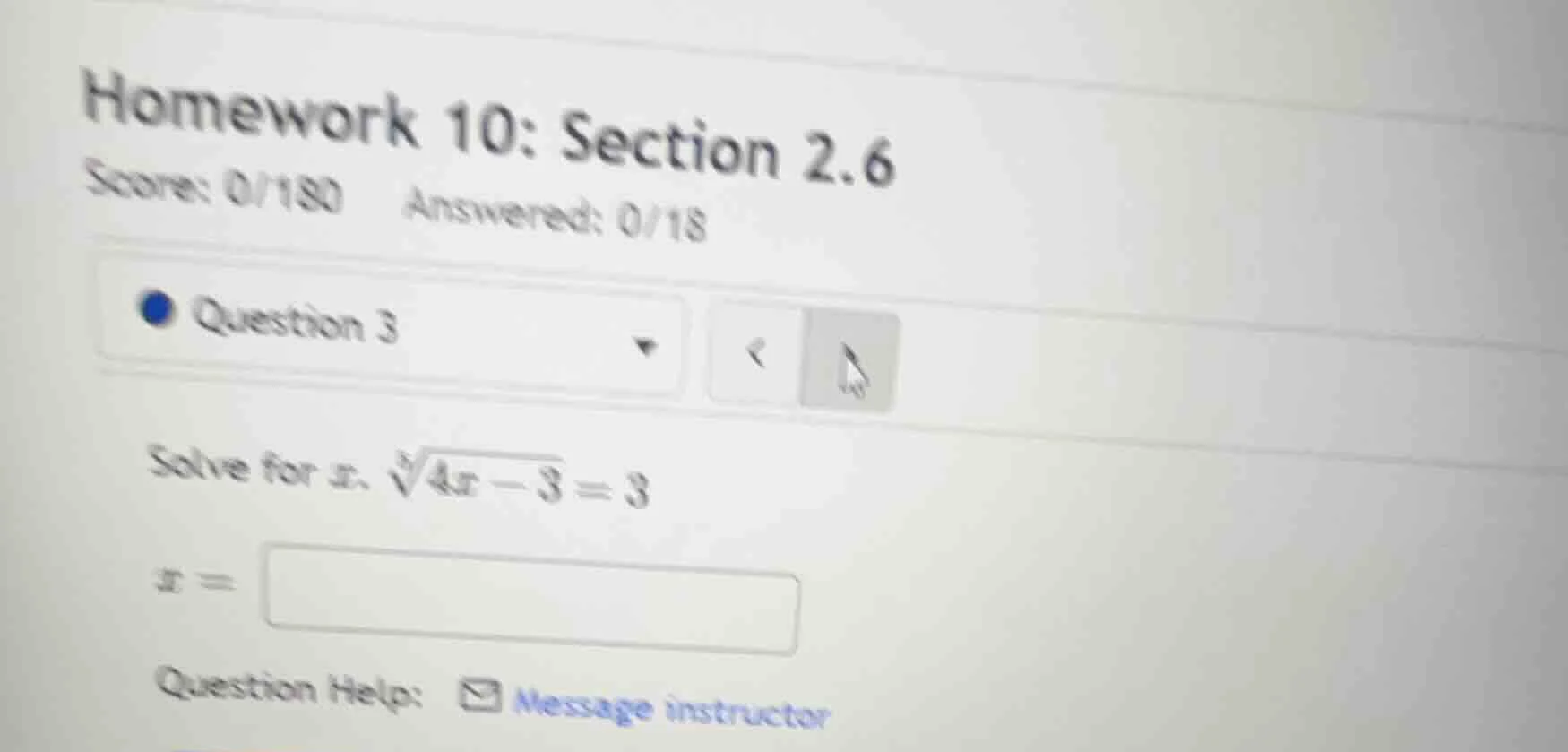homework 10: section 2.6 score: 0/180 answered: 0/18 question 3 solve f…
