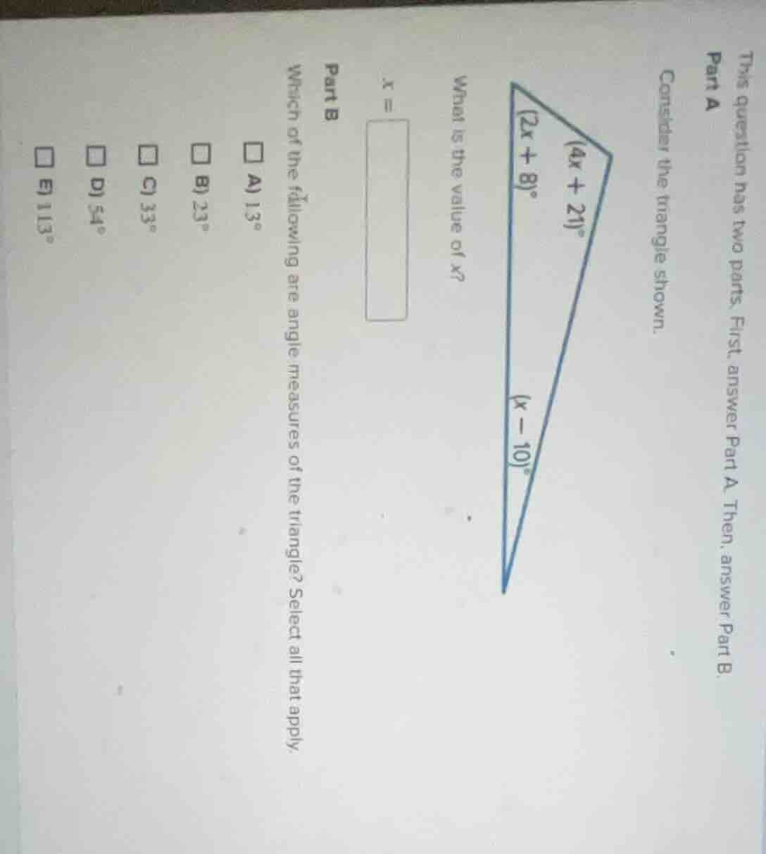 this question has two parts. first, answer part a. then, answer part b.…