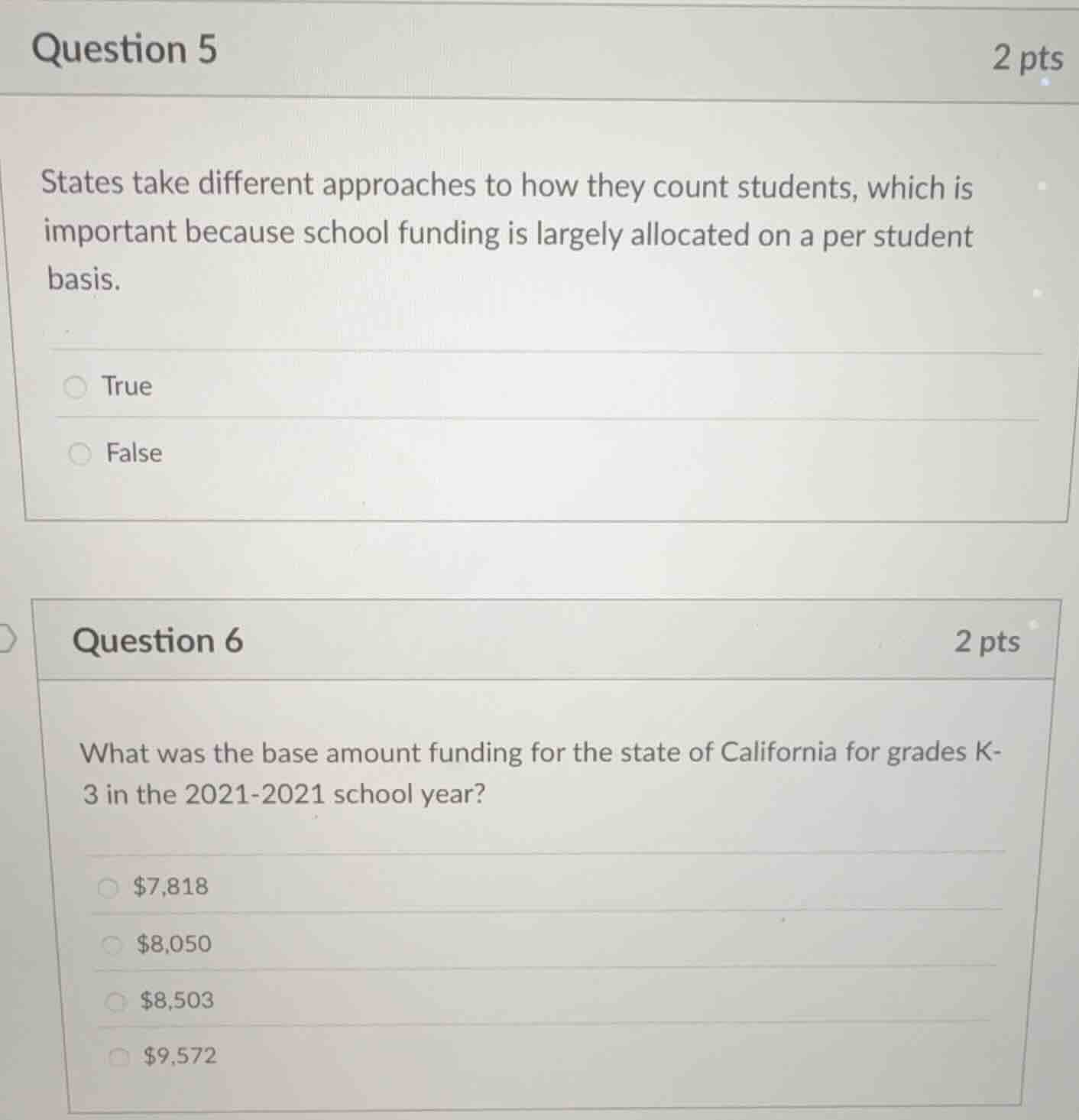 question 5 states take different approaches to how they count students,…