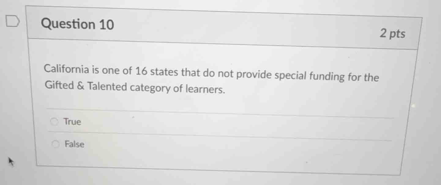 question 10 2 pts california is one of 16 states that do not provide sp…