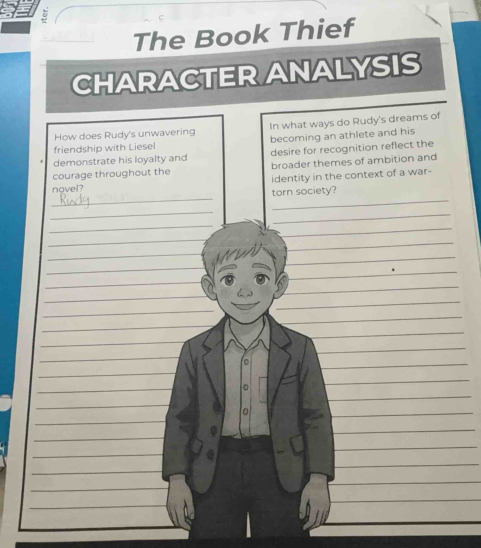 the book thief character analysis how does rudys unwavering friendship …