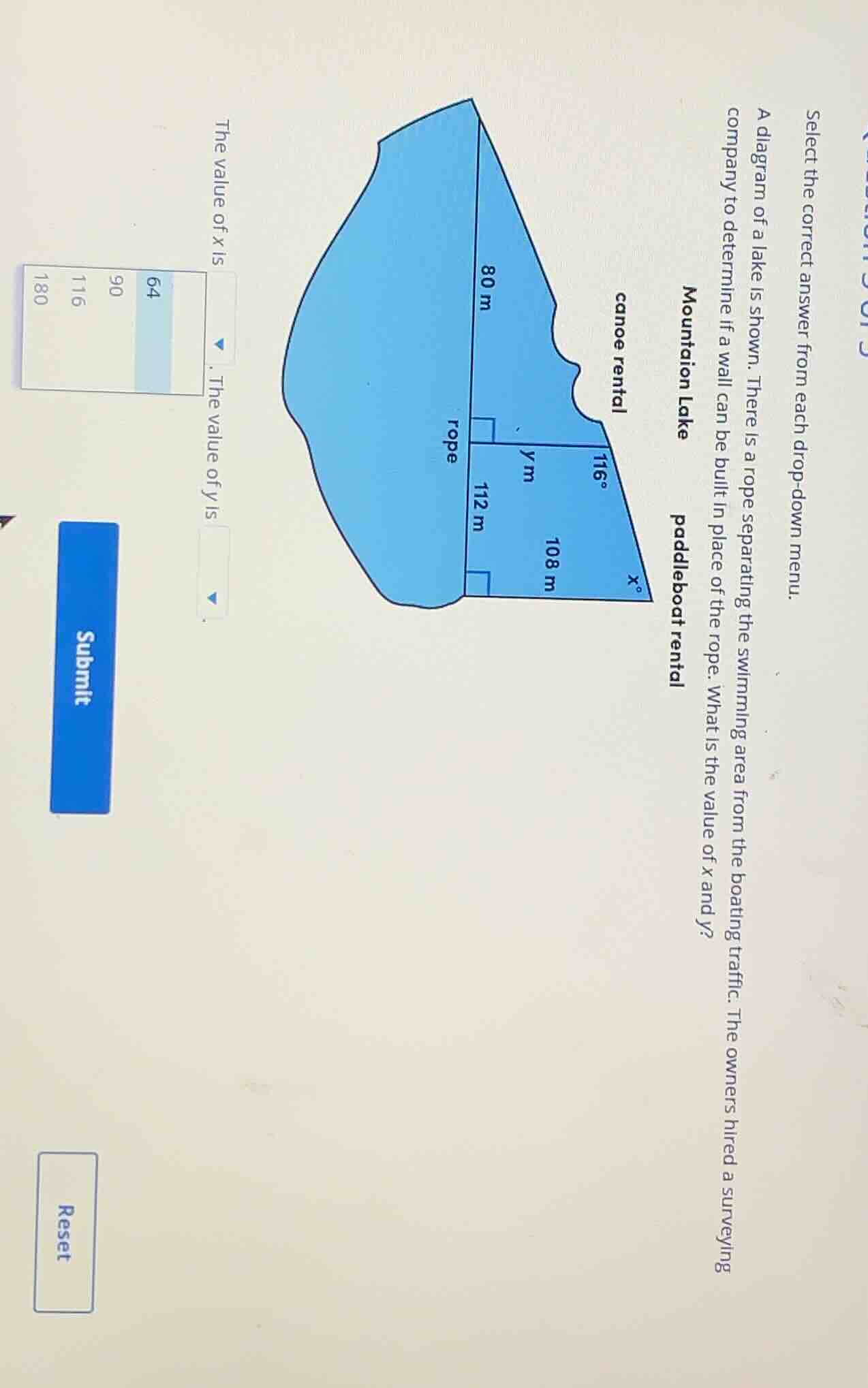 select the correct answer from each drop - down menu. a diagram of a la…