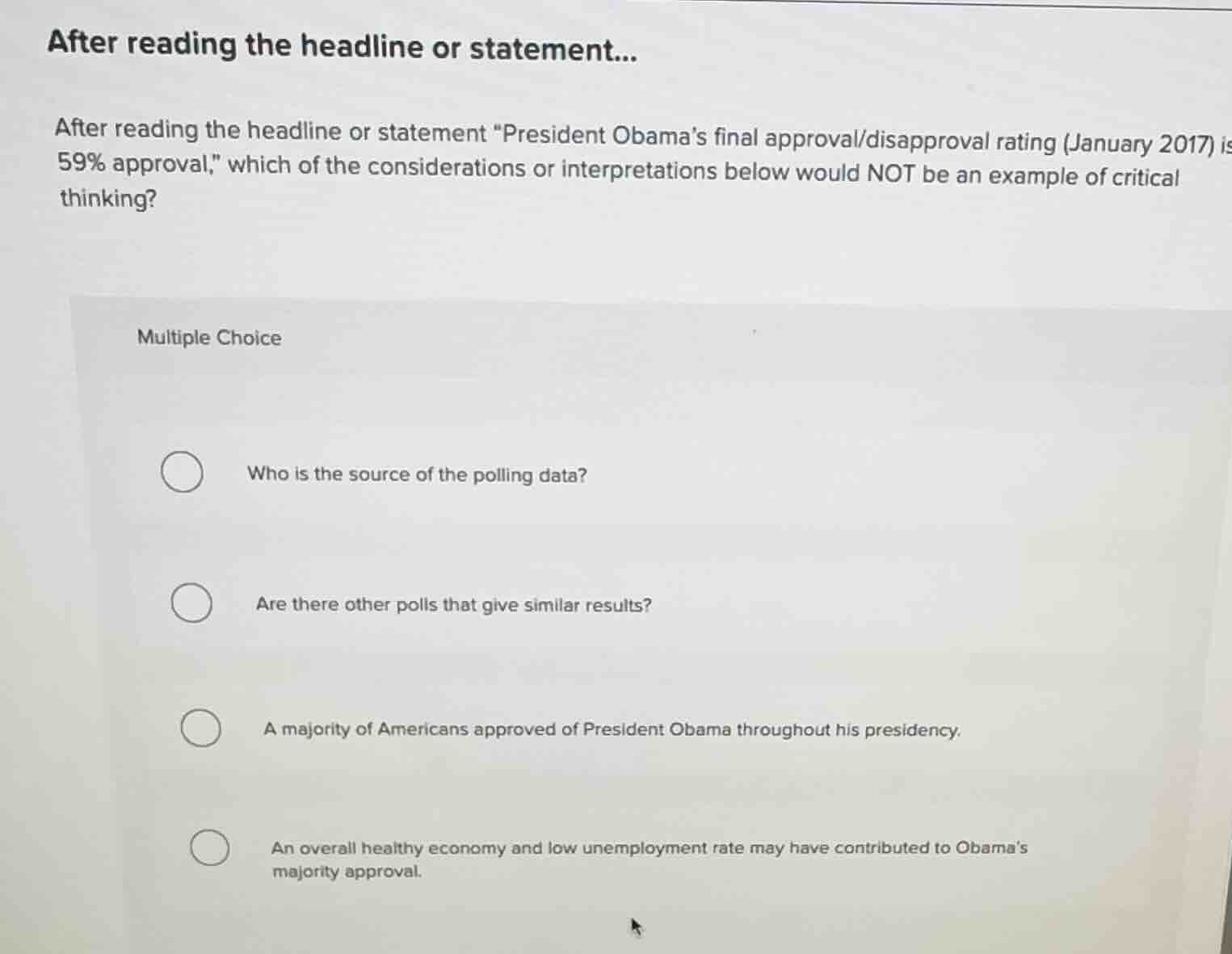 after reading the headline or statement... after reading the headline o…