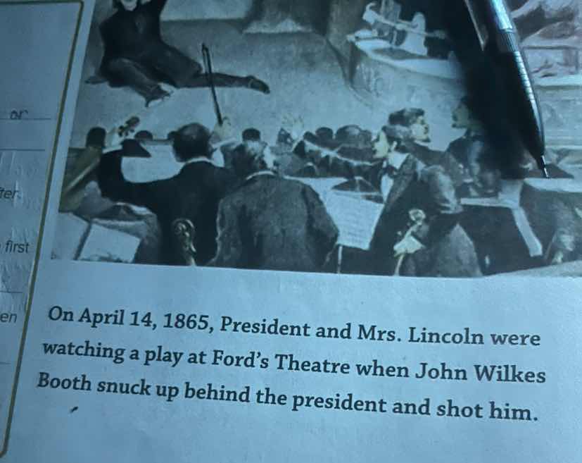 on april 14, 1865, president and mrs. lincoln were watching a play at f…