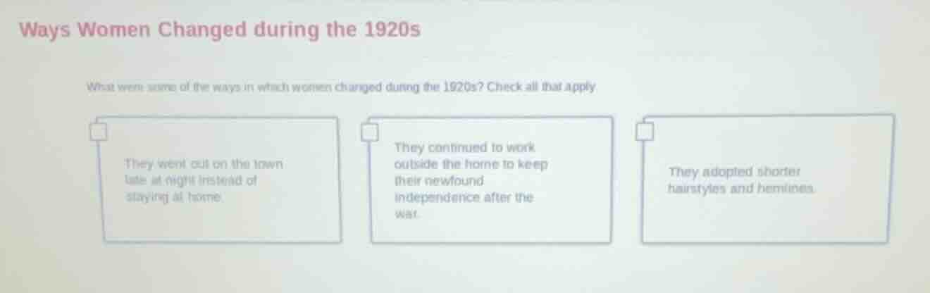 ways women changed during the 1920s what were some of the ways in which…