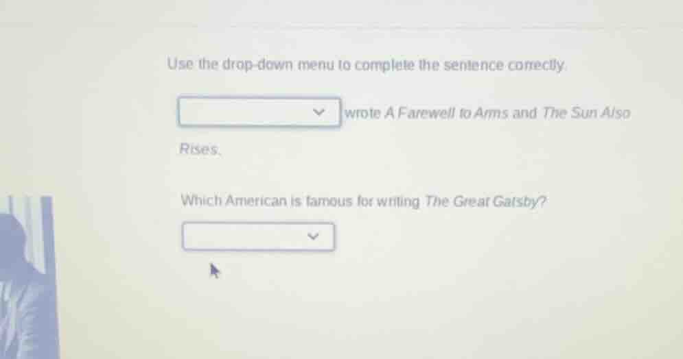 use the drop - down menu to complete the sentence correctly. drop - dow…