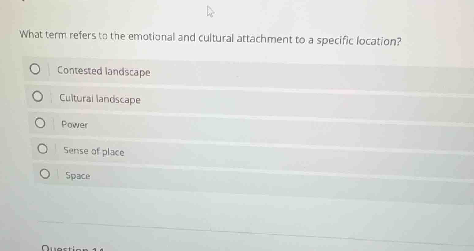 what term refers to the emotional and cultural attachment to a specific…
