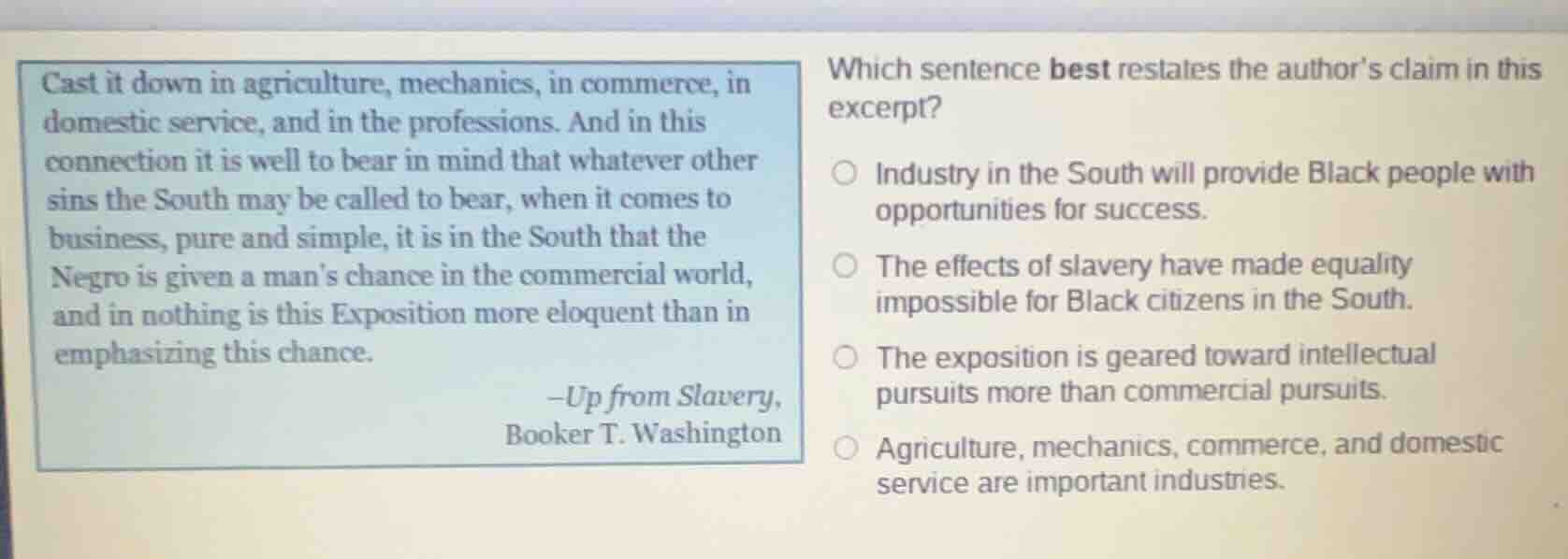 cast it down in agriculture, mechanics, in commerce, in domestic servic…