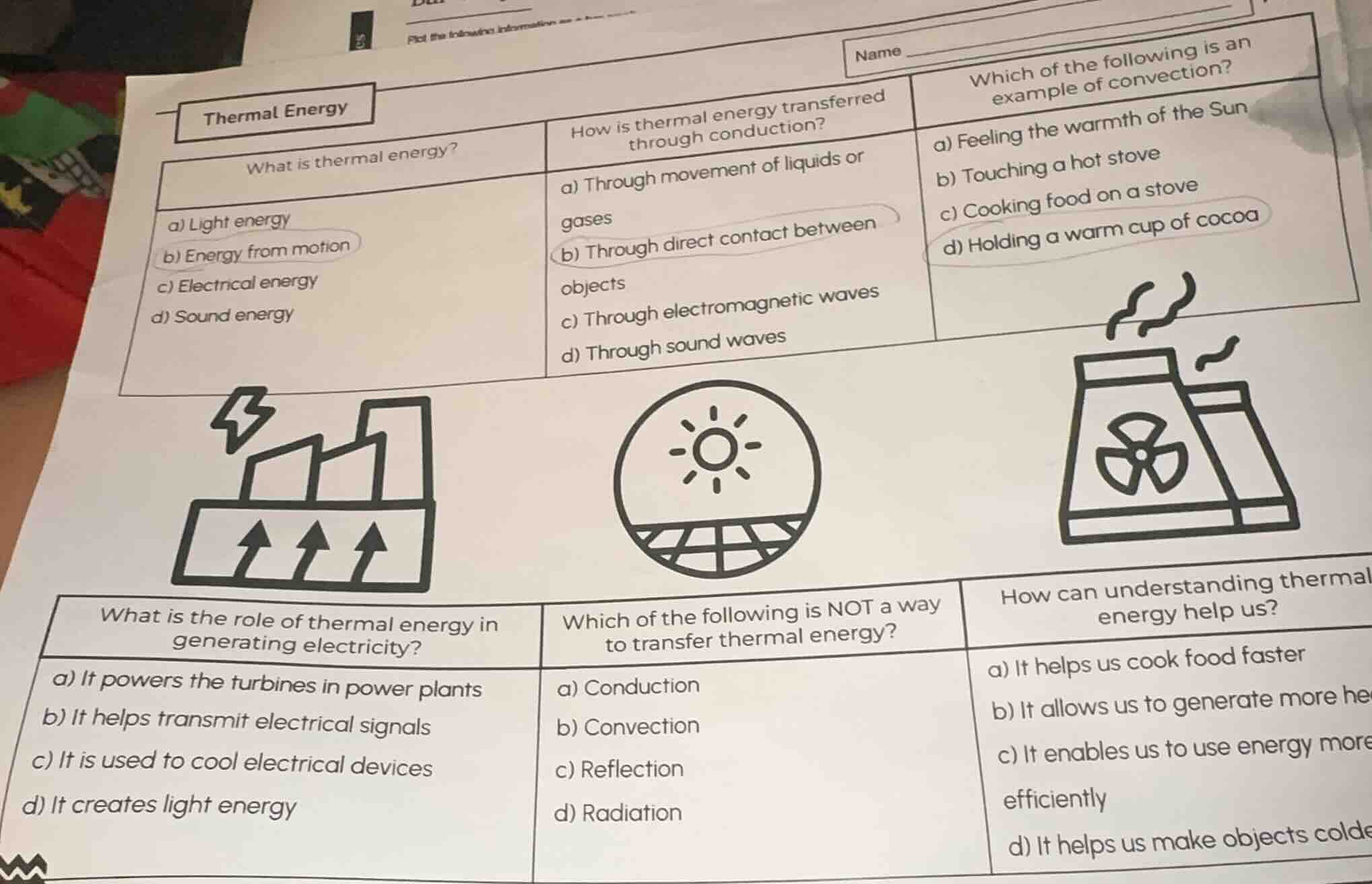 thermal energy what is thermal energy? a) light energy b) energy from m…