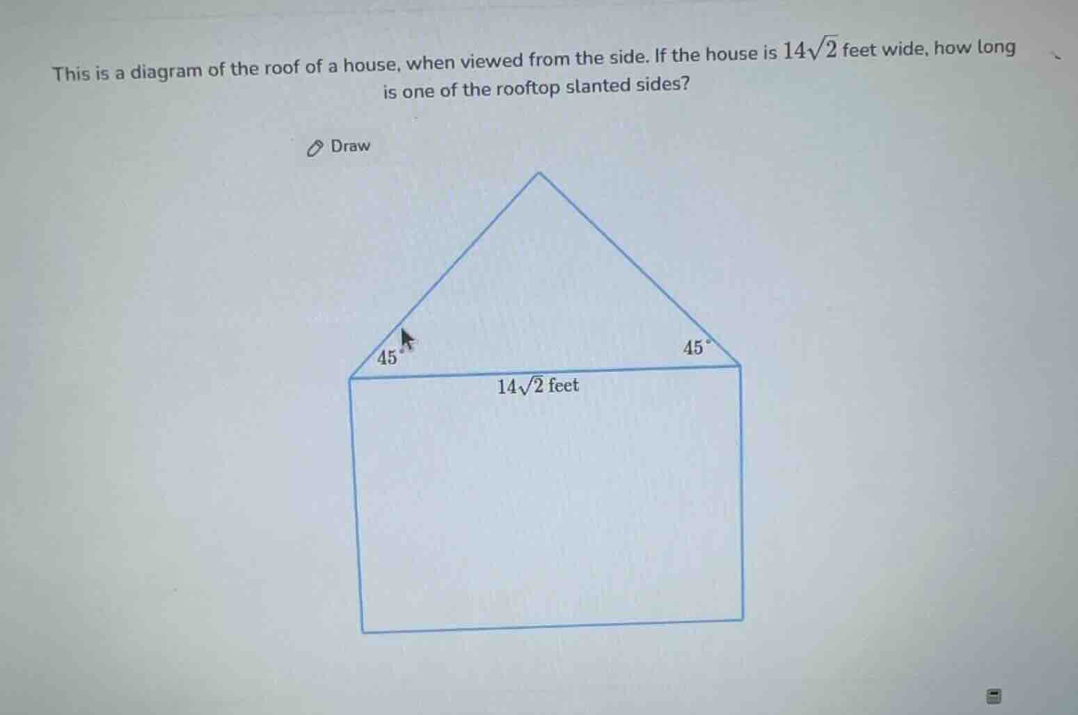 this is a diagram of the roof of a house, when viewed from the side. if…
