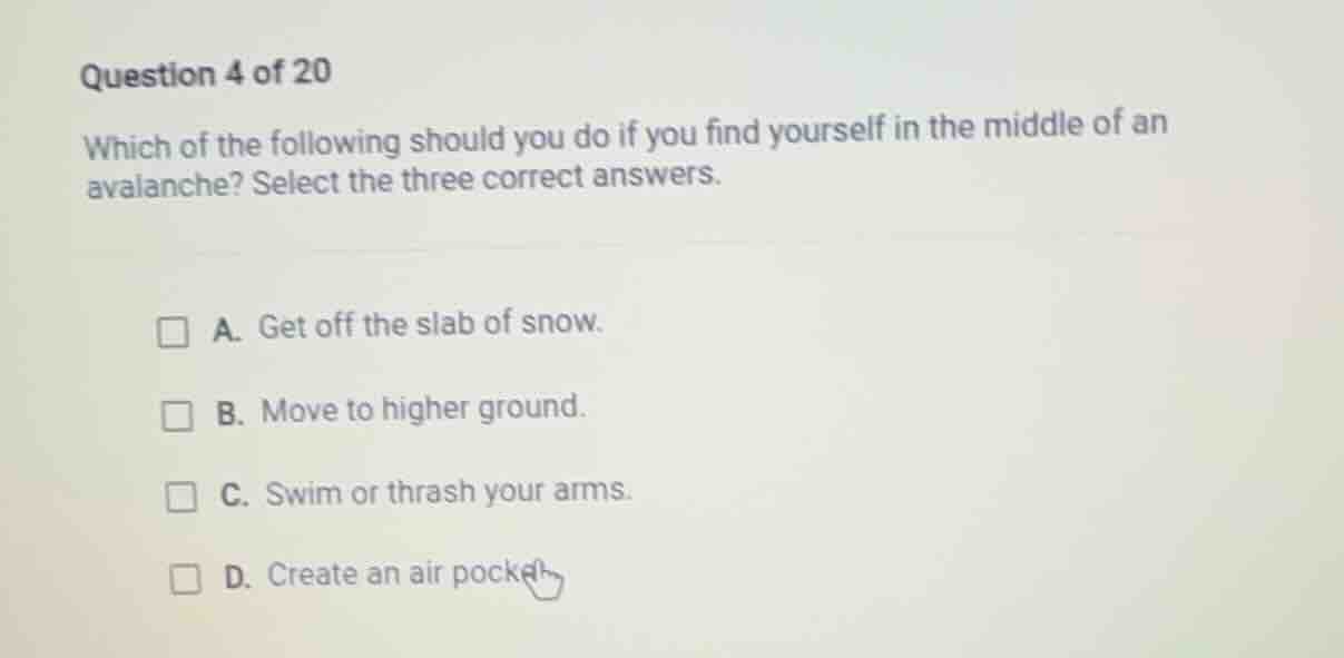 question 4 of 20 which of the following should you do if you find yours…