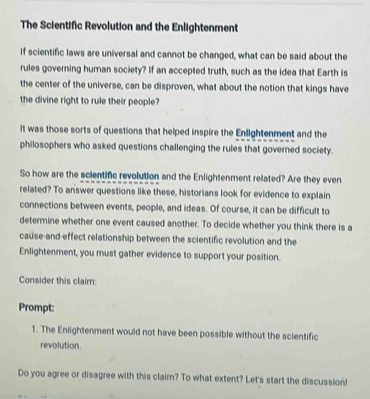 the scientific revolution and the enlightenment if scientific laws are …