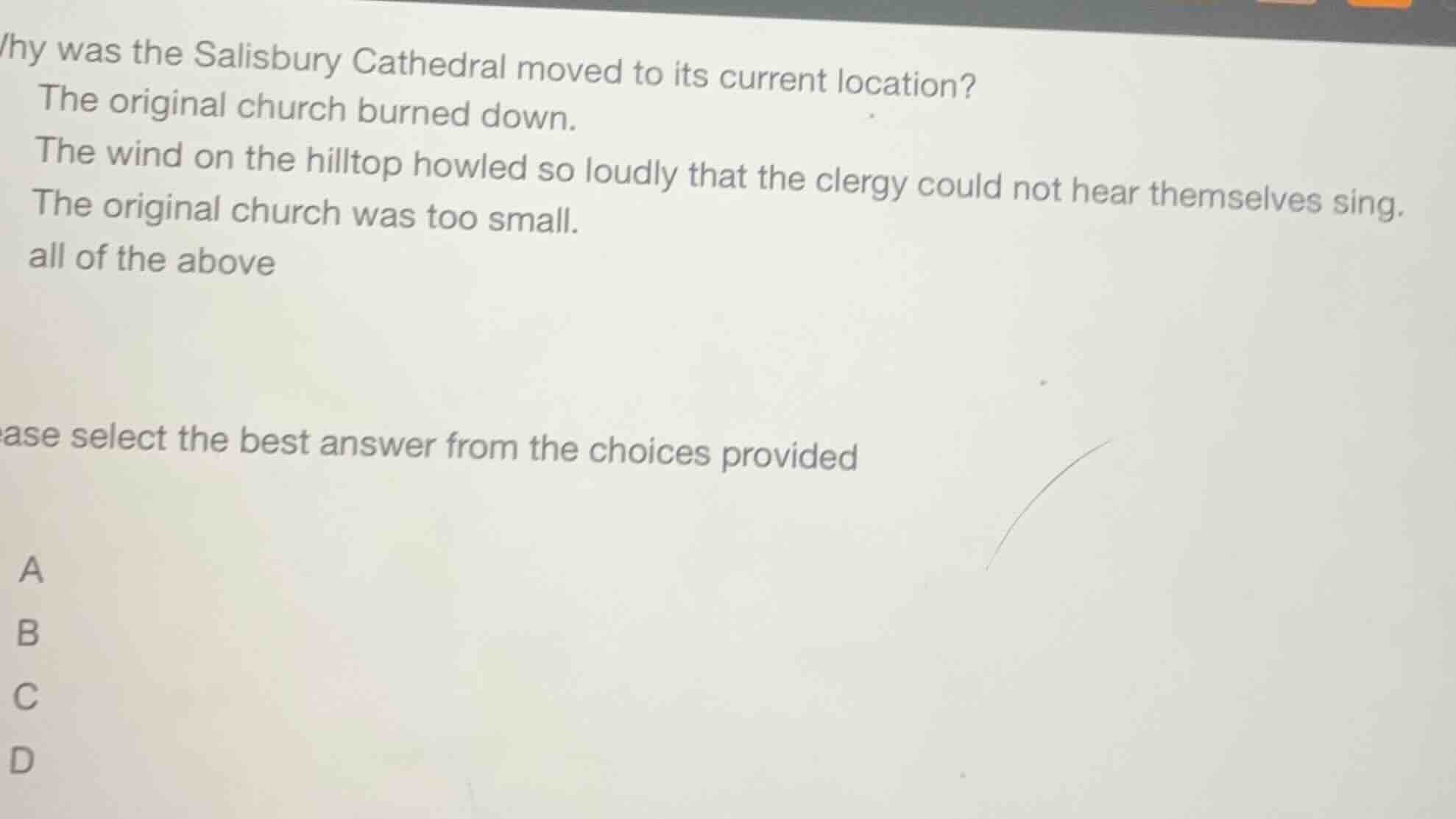 why was the salisbury cathedral moved to its current location? the orig…