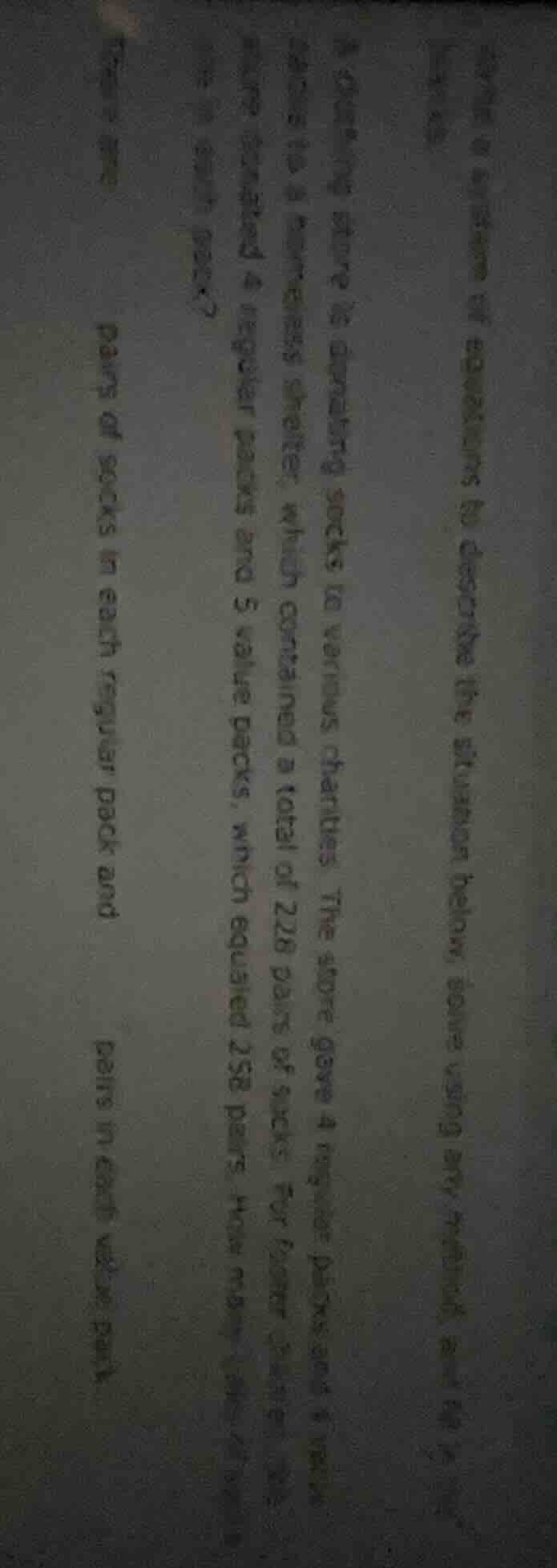 a clothing store is donating socks to various charities. the store gave…