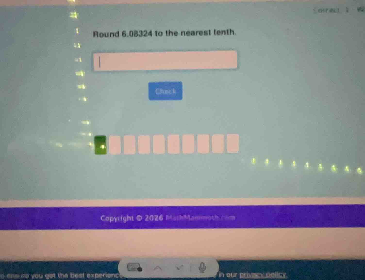 round 6.08324 to the nearest tenth.