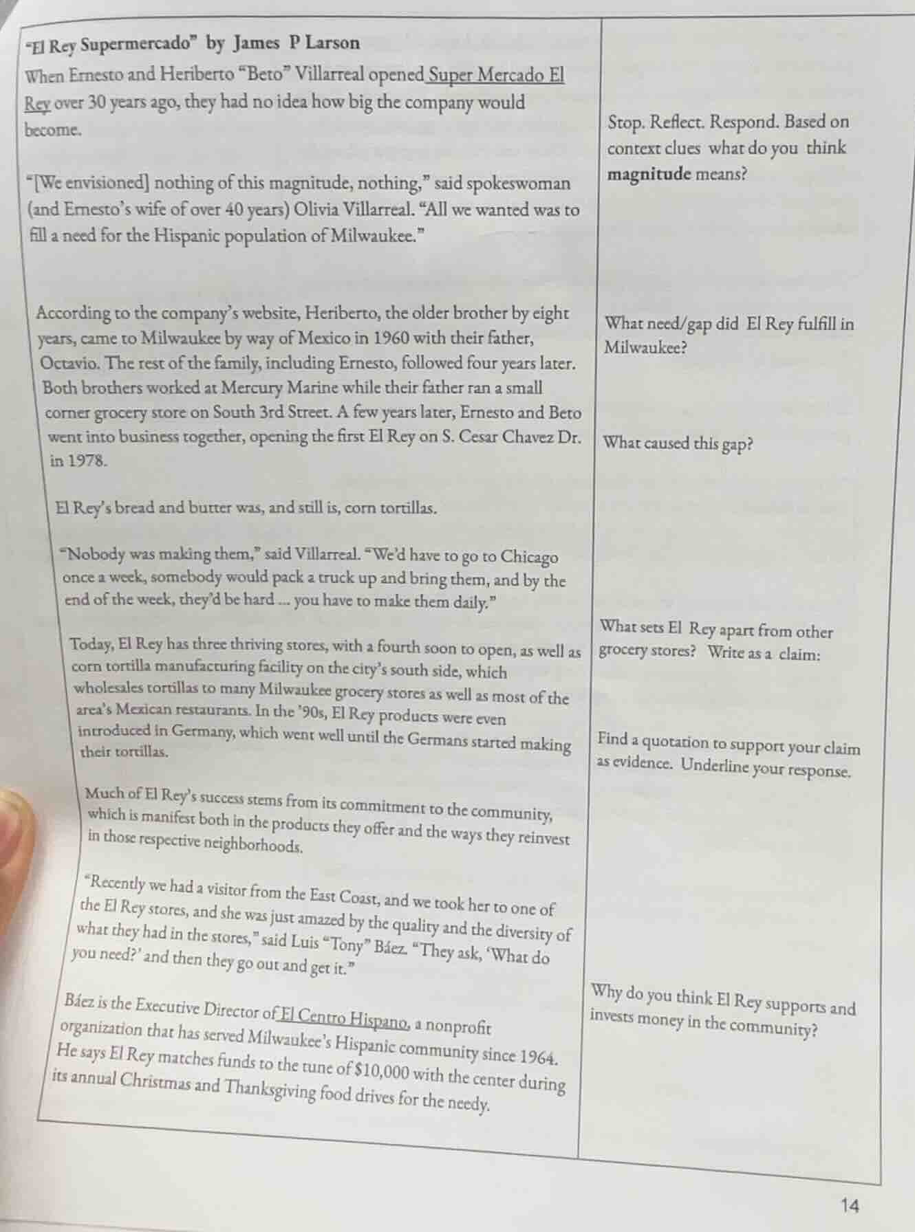 \el rey supermercado\ by james p larson when ernesto and heriberto \bet…