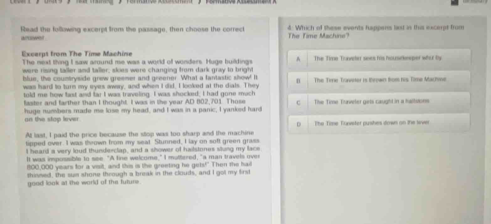 read the following excerpt from the passage, then choose the correct an…