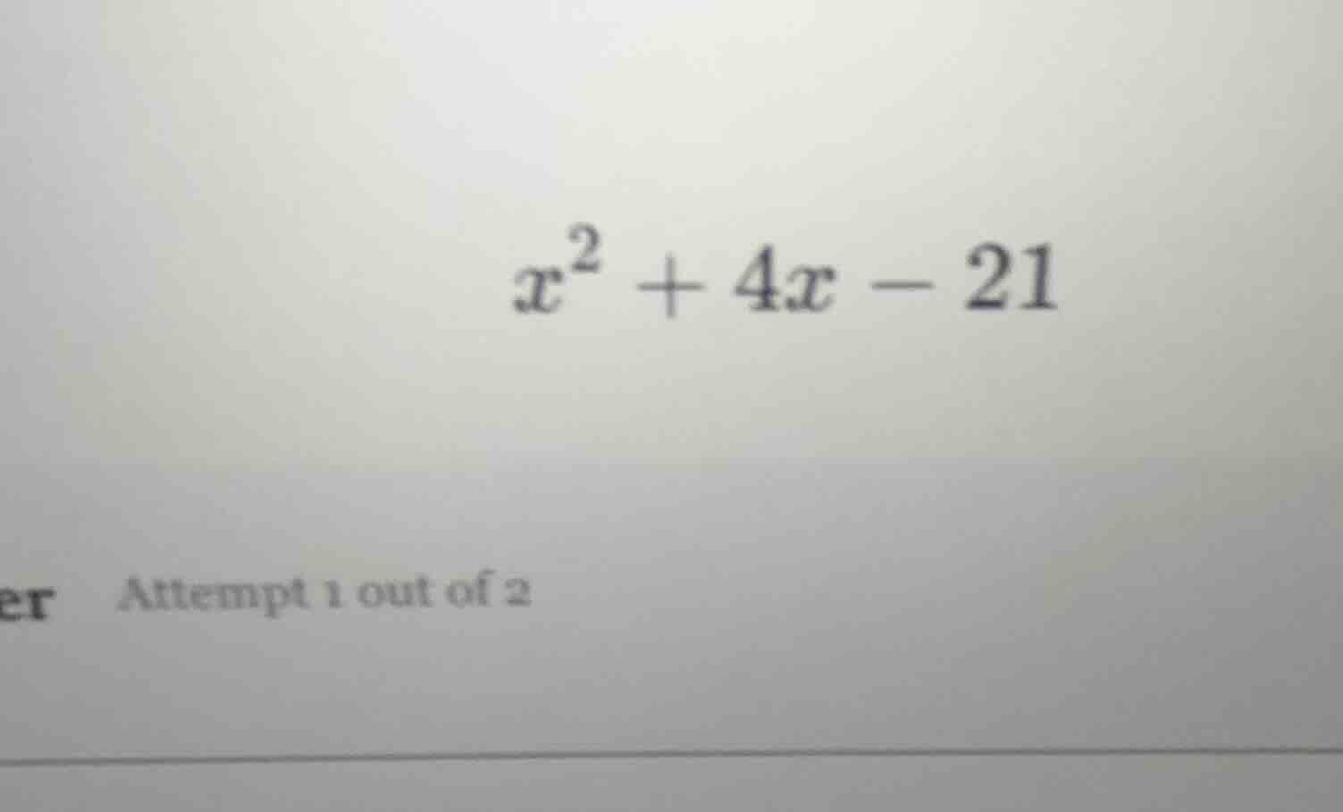 x² + 4x - 21