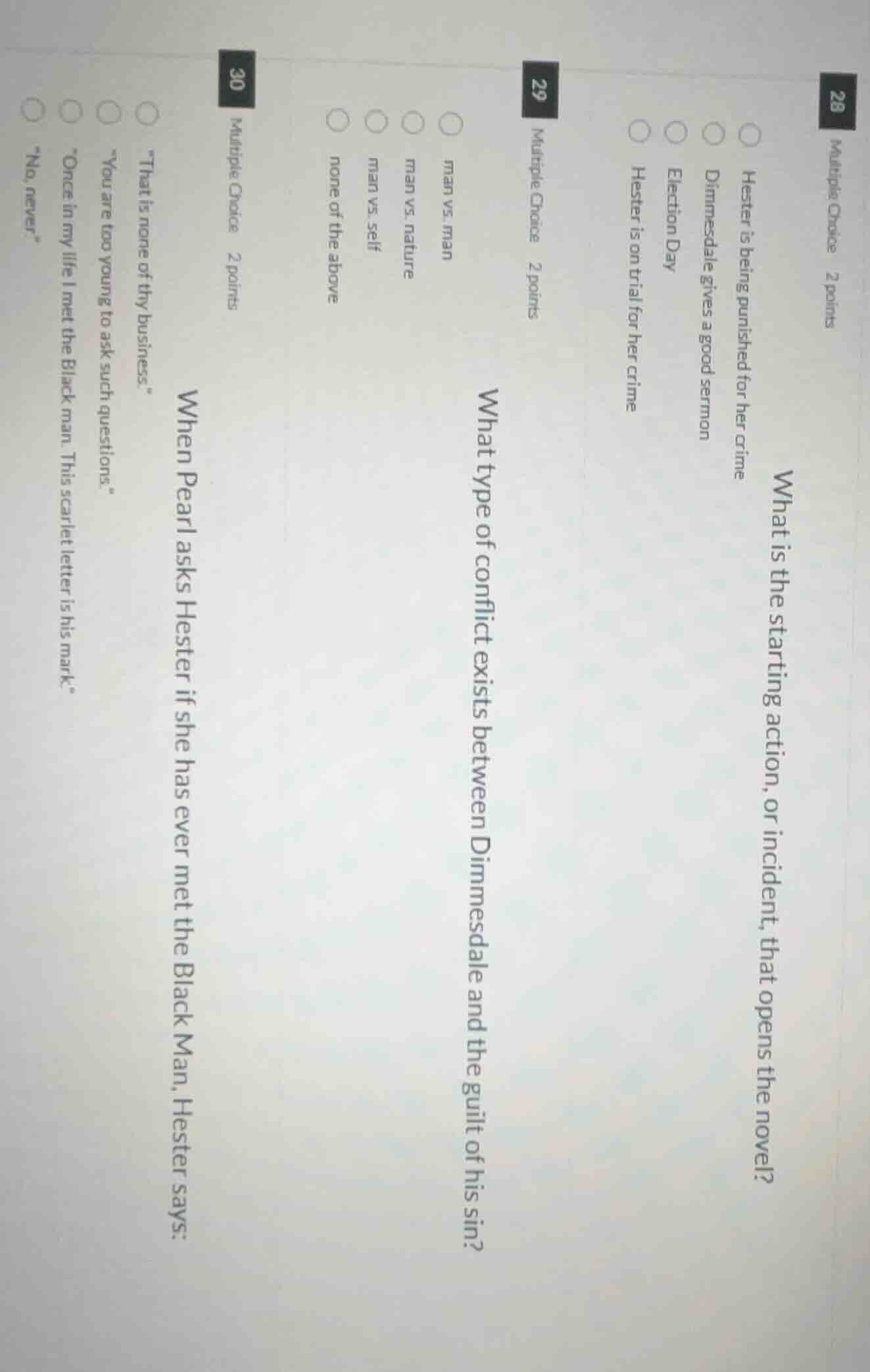 28 multiple choice 2 points what is the starting action, or incident, t…