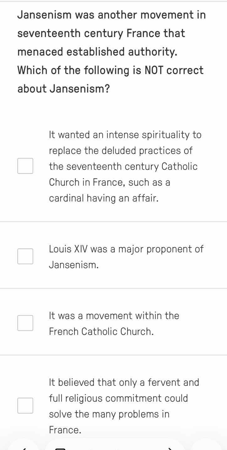 jansenism was another movement in seventeenth century france that menac…