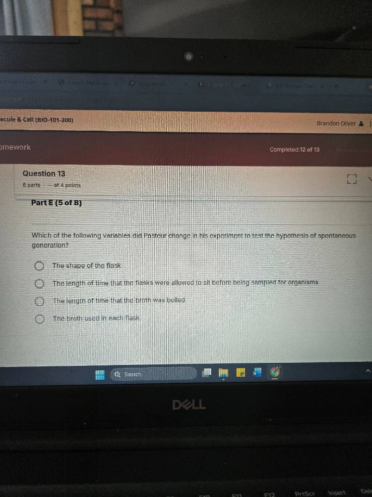 question 13 8 parts | of 4 points part e (5 of 8) which of the followin…