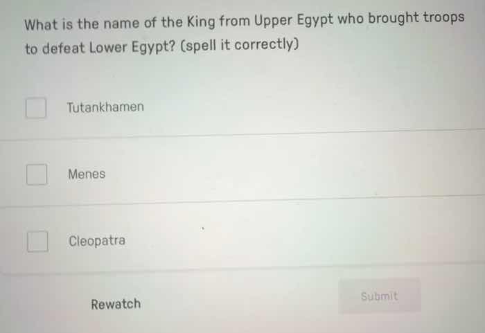 what is the name of the king from upper egypt who brought troops to def…