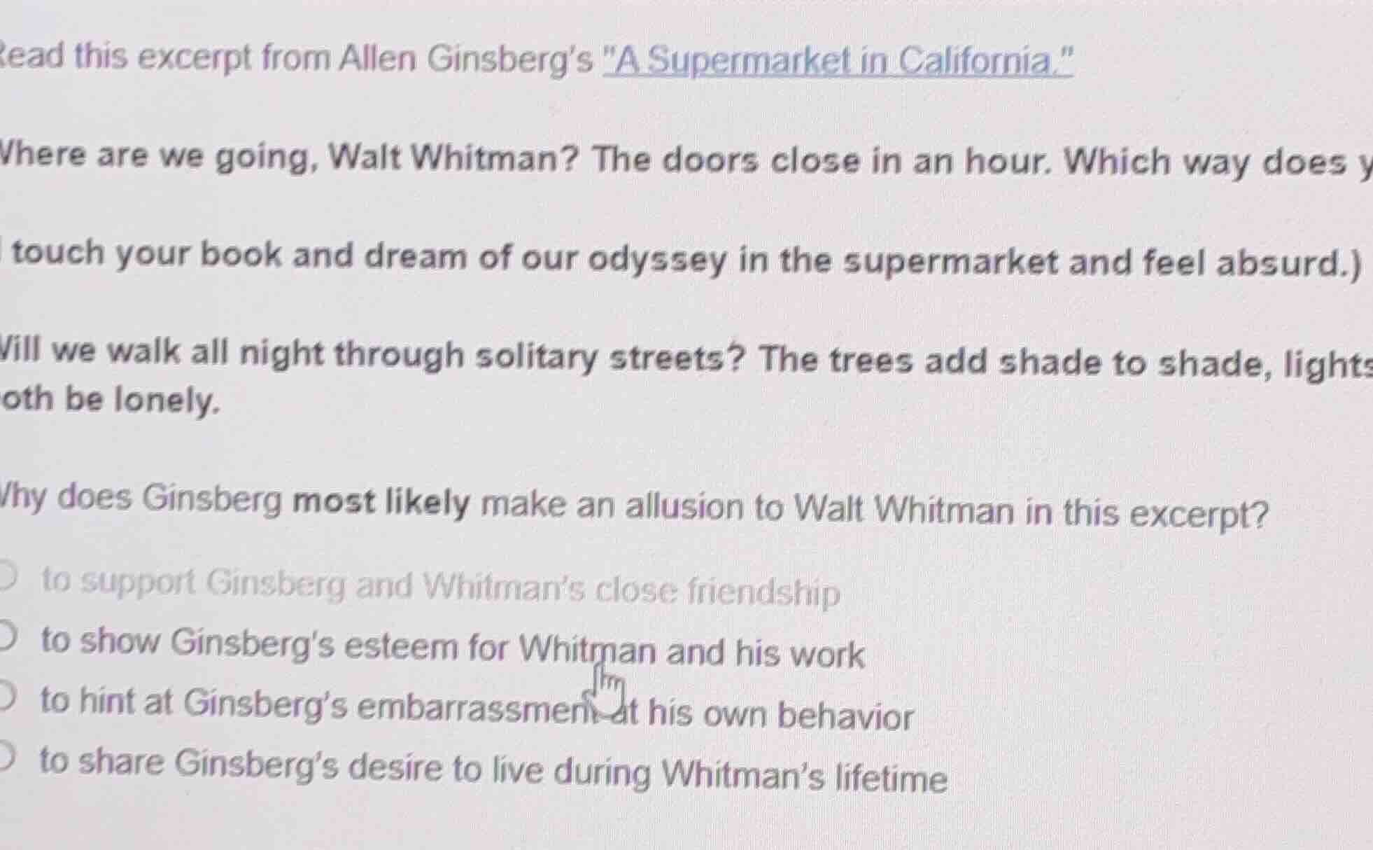 read this excerpt from allen ginsberg’s \a supermarket in california.\ …