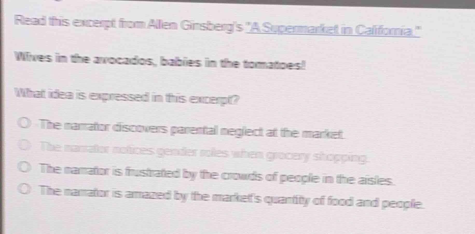 read this excerpt from allen ginsberg’s \a supermarket in california.\ …