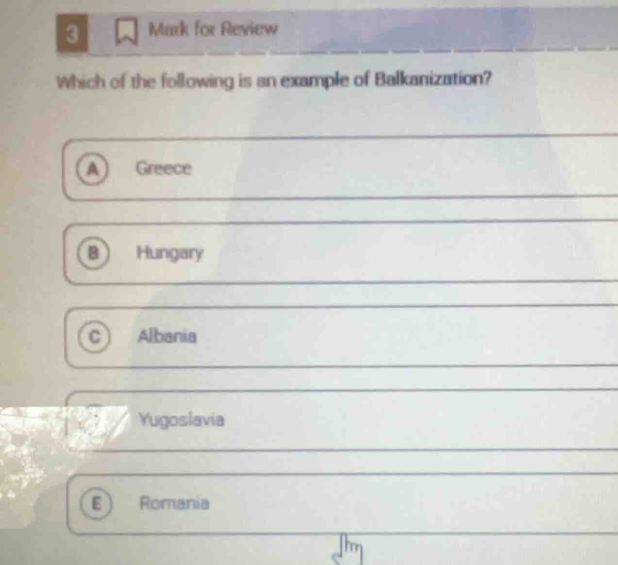 3 mark for review which of the following is an example of balkanization…