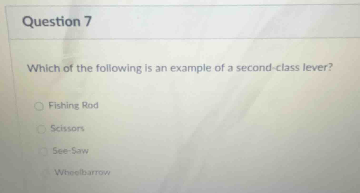 question 7 which of the following is an example of a second - class lev…