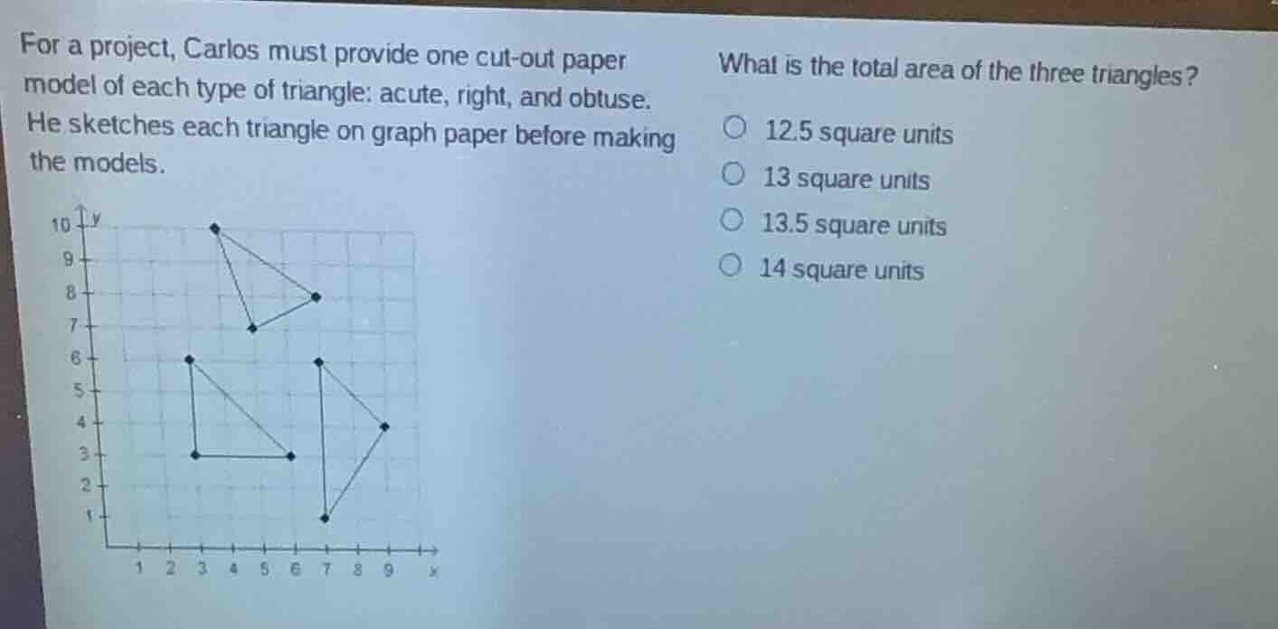 for a project, carlos must provide one cut - out paper model of each ty…