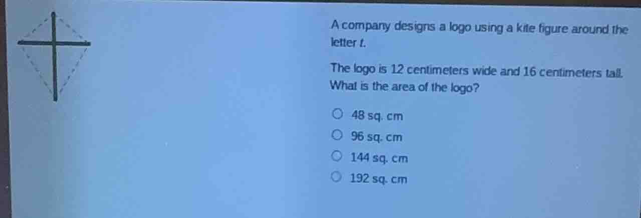 a company designs a logo using a kite figure around the letter t. the l…