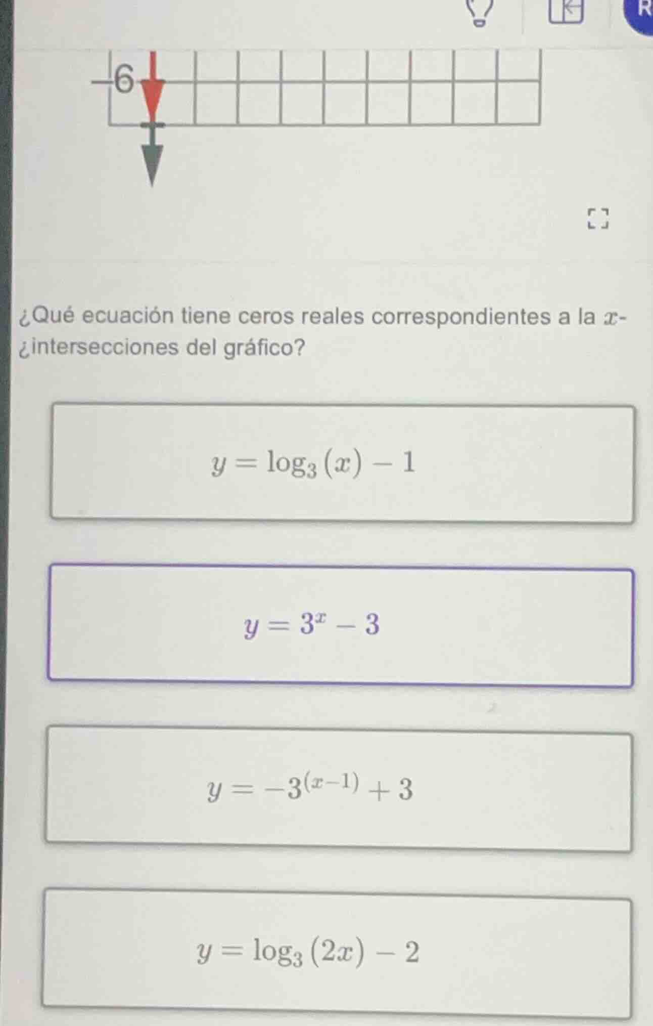 ¿qué ecuación tiene ceros reales correspondientes a la $x$-¿interseccio…