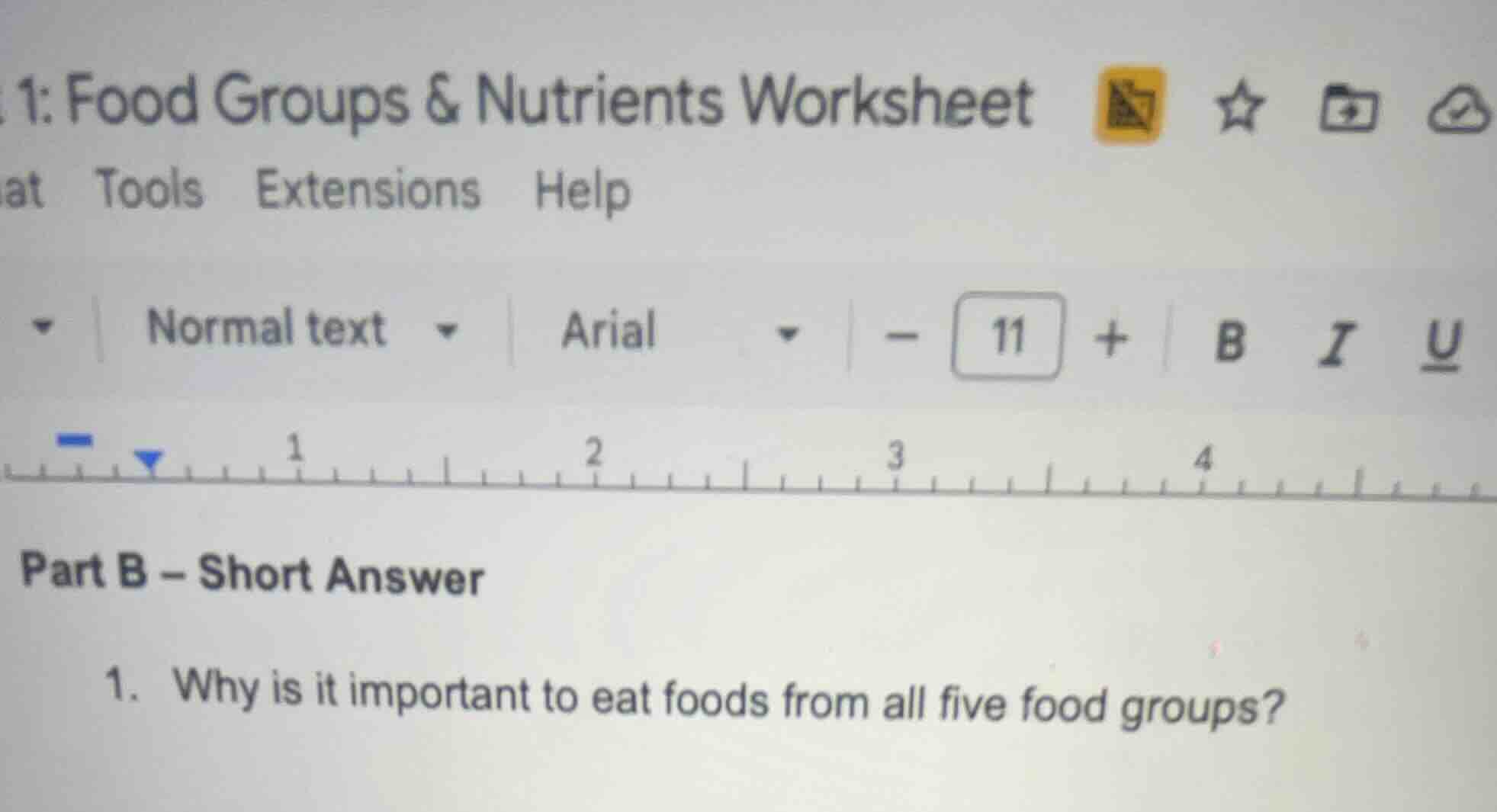 1: food groups & nutrients worksheet at tools extensions help part b – …