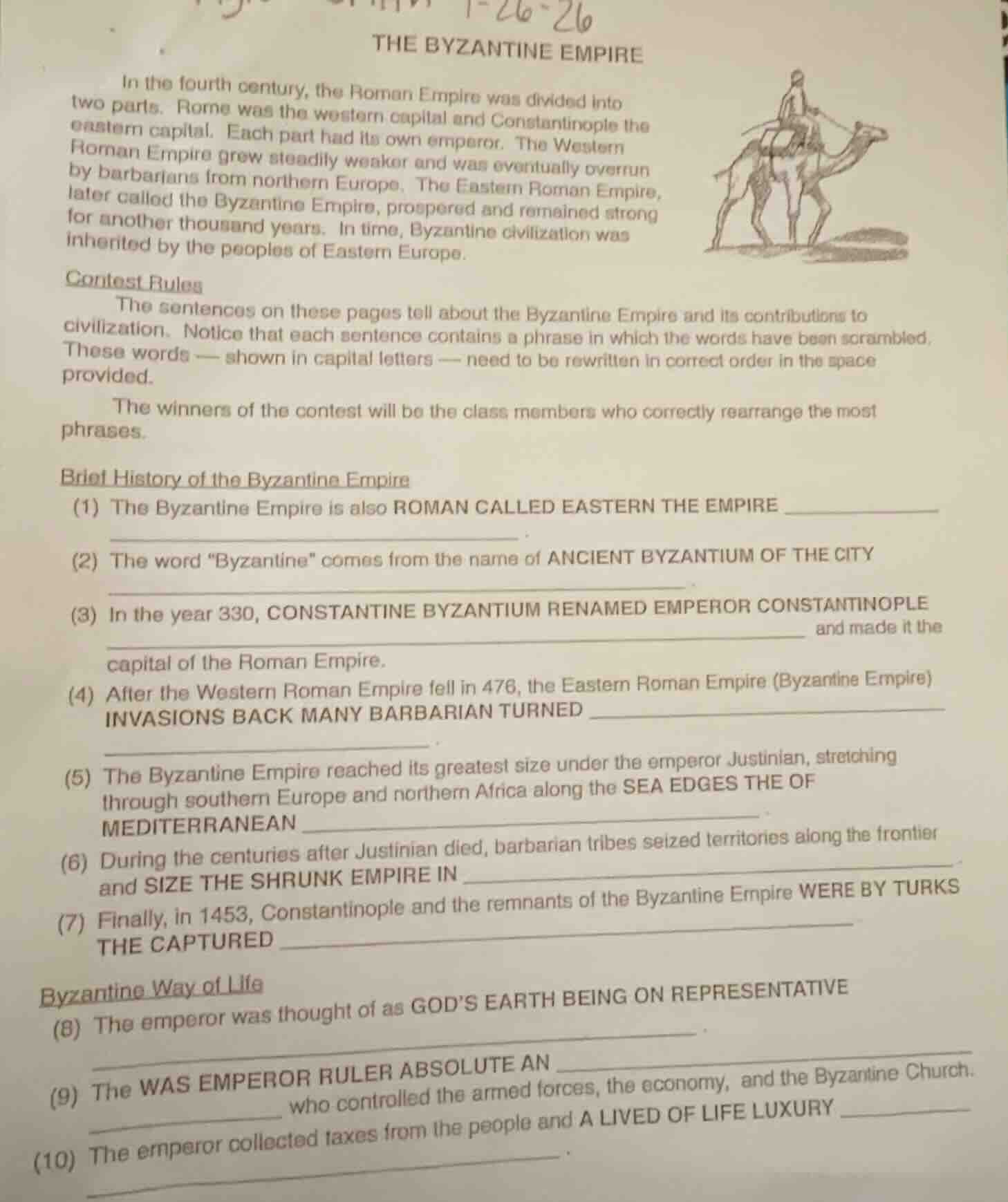 the byzantine empire in the fourth century, the roman empire was divide…