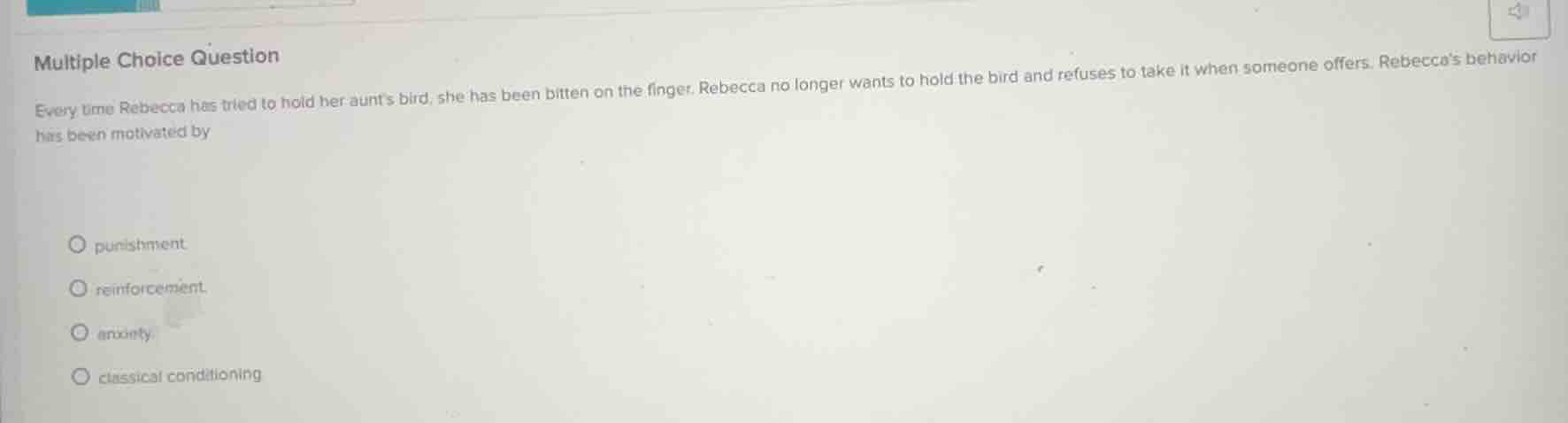 multiple choice question every time rebecca has tried to hold her aunts…