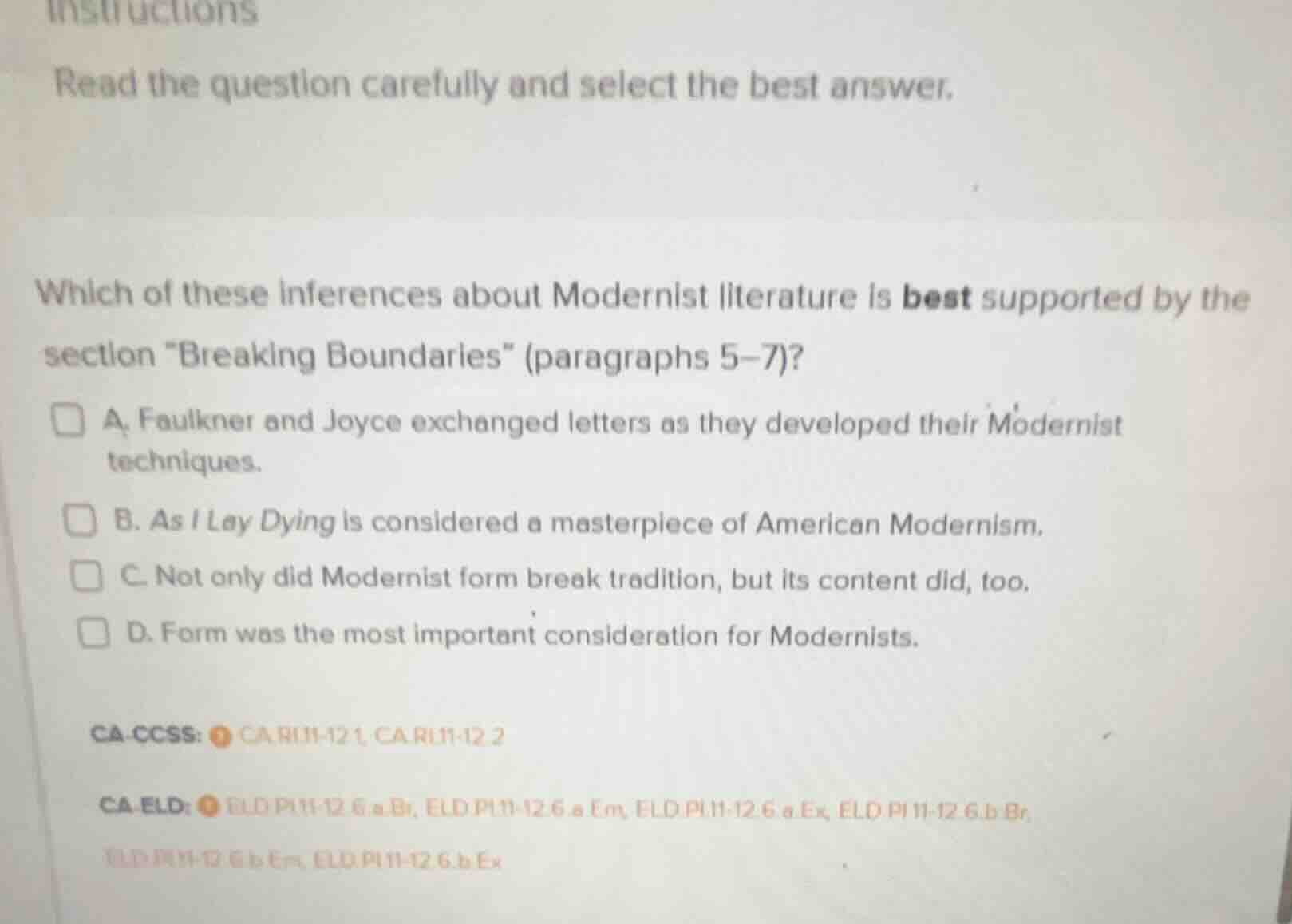 instructions read the question carefully and select the best answer. wh…