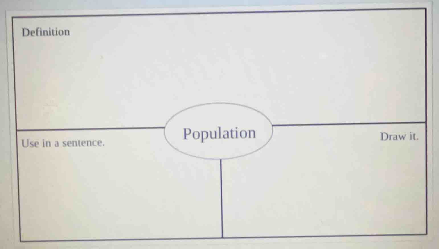 definition use in a sentence. population draw it.