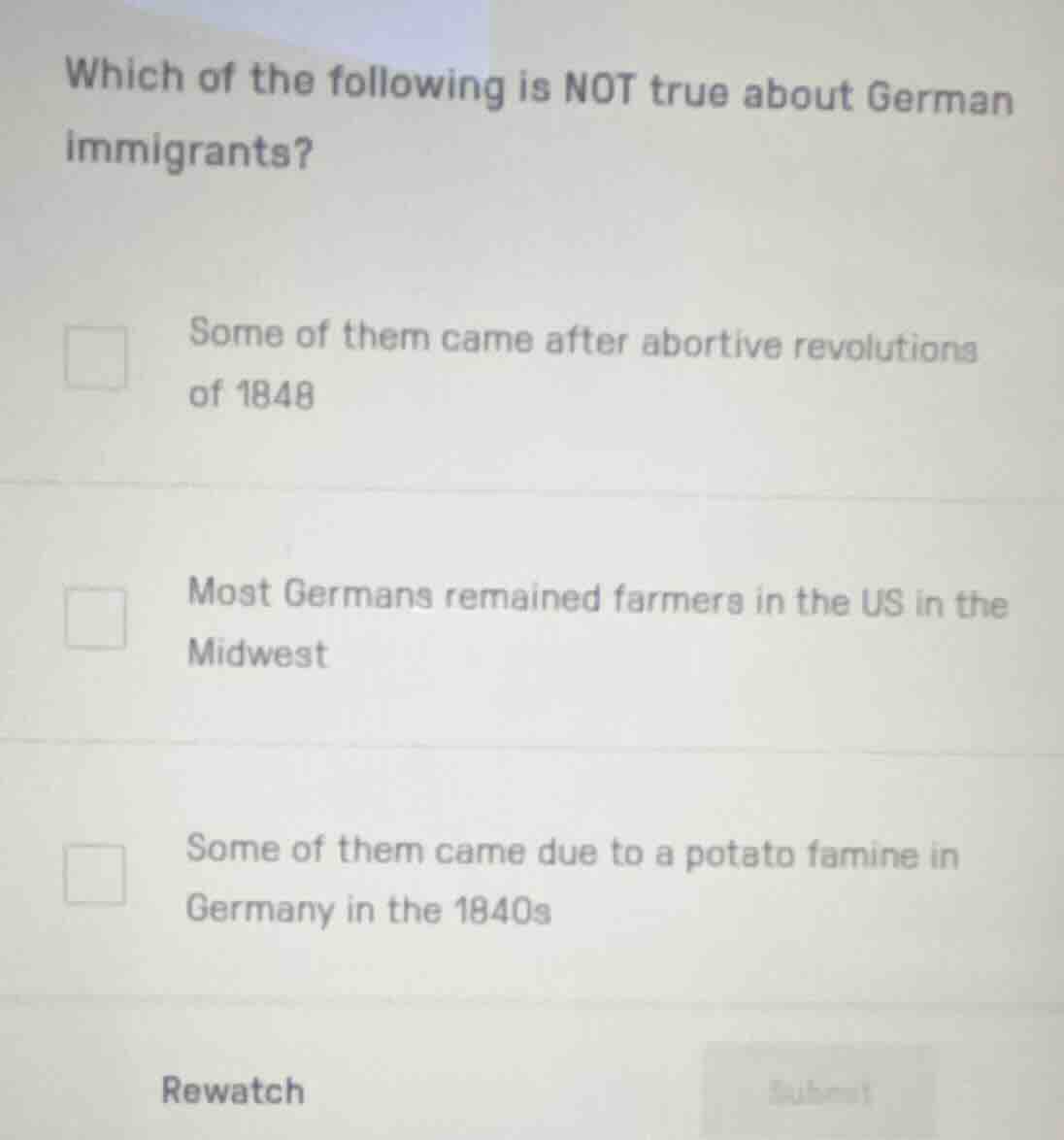 which of the following is not true about german immigrants? some of the…