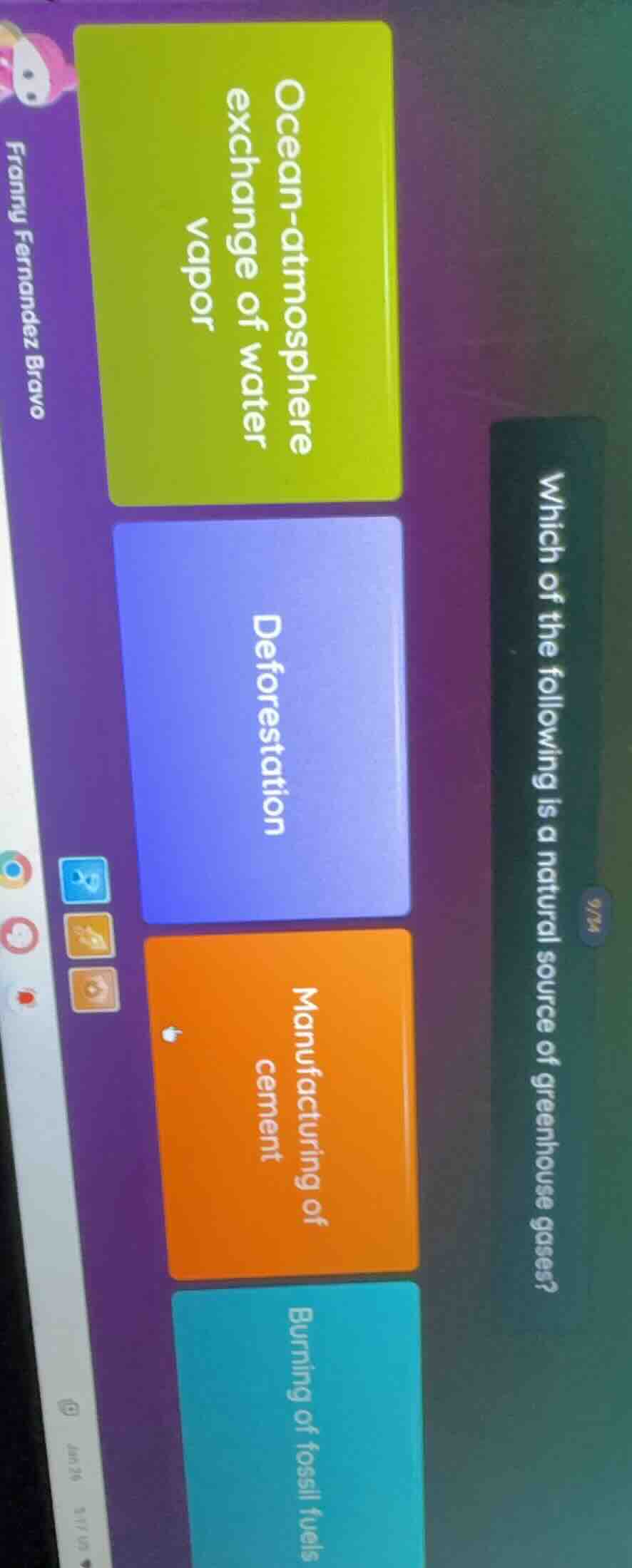 which of the following is a natural source of greenhouse gases? ocean -…