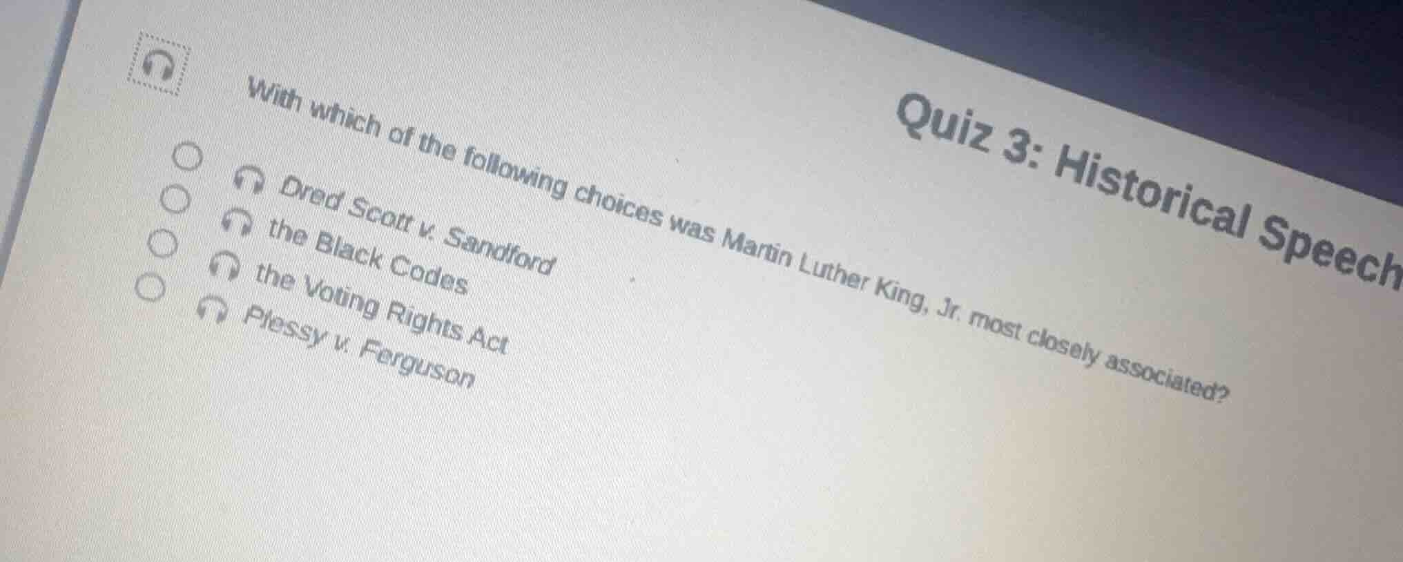 quiz 3: historical speech with which of the following choices was marti…