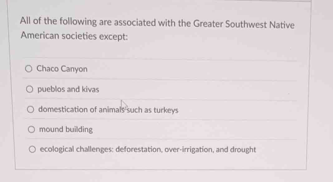 all of the following are associated with the greater southwest native a…