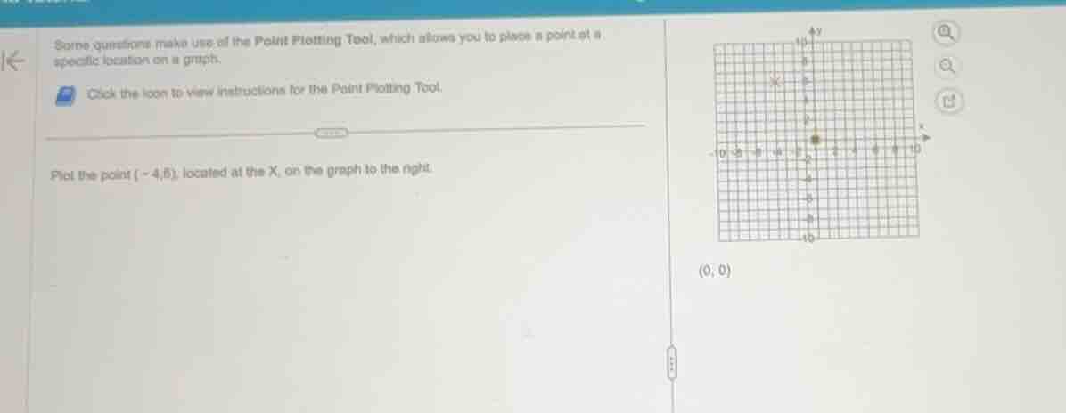 some questions make use of the point plotting tool, which allows you to…