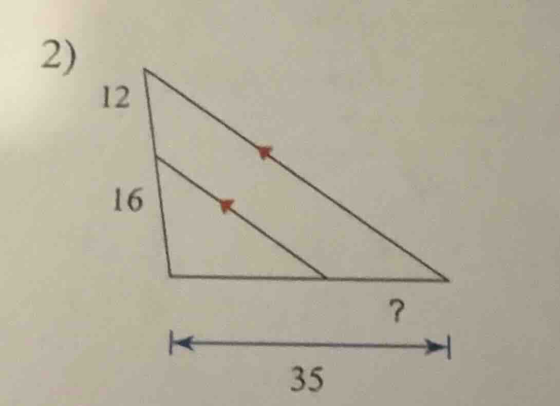 2) 12, 16, 35, ? (triangle with two parallel lines marked)