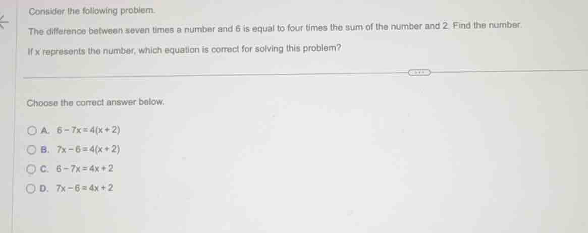 consider the following problem. the difference between seven times a nu…