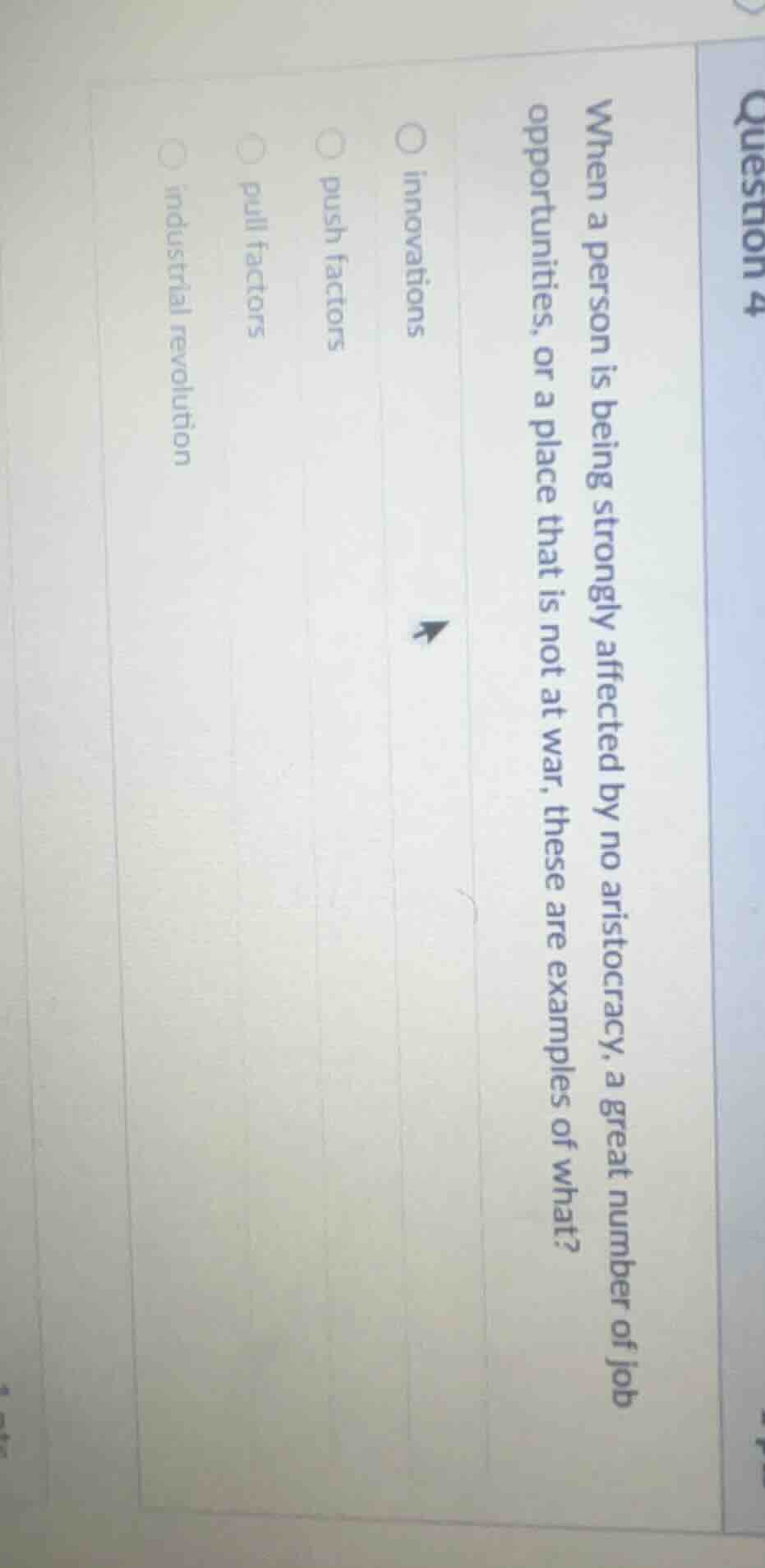 when a person is being strongly affected by no aristocracy, a great num…